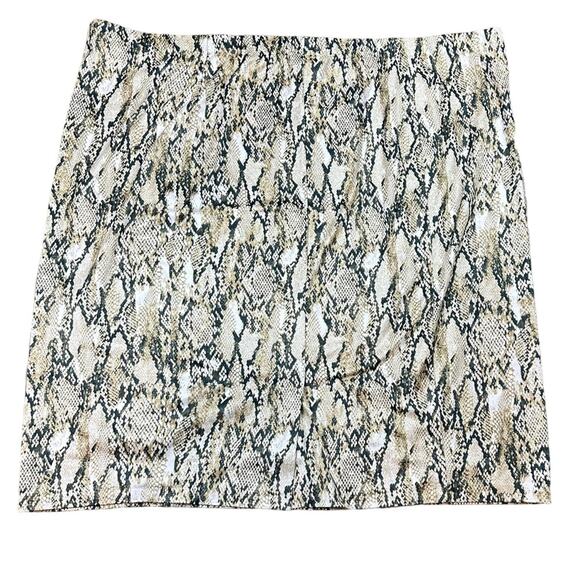 Susan Graver Snake Print Pull On Skirt Size 5X NEW - Picture 1 of 7